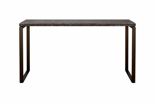 CN 9080 - Console - Elevated Brown Swirl Marble Top on Black Frame 