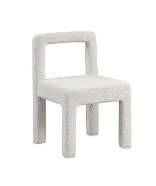 DC 0090 - Dining Chair - Grey Fabric Upholstered with Cut-out Back