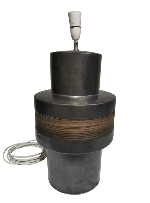 LP 0565 - Table Lamp - Brown and Tan Spin Top Base
