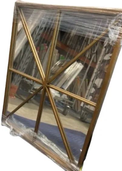 MIR 4139 - Mirror - Square Windowpane Gold Frame 