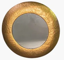 MIR 3281 - Mirror - Round with Gold Frame