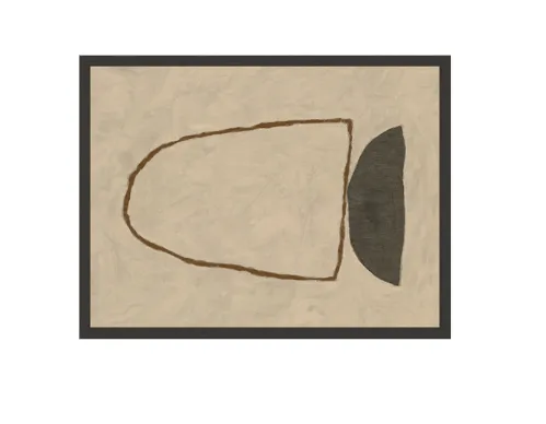 AW 0492 - Artwork - Medium - Abstract Organic Connections in Black Frame