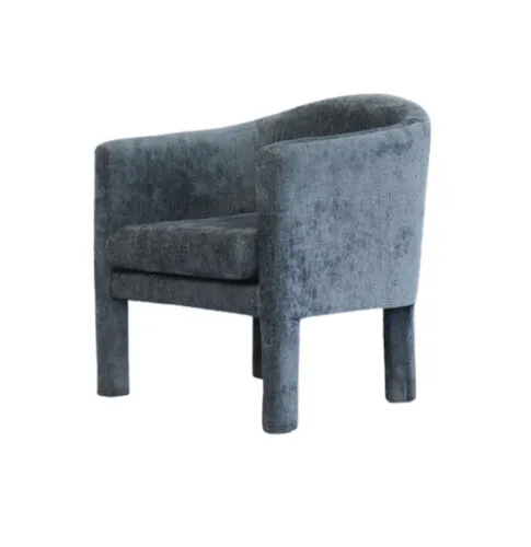 Faded Teal Curved Bucket Accent Chair - OC1968