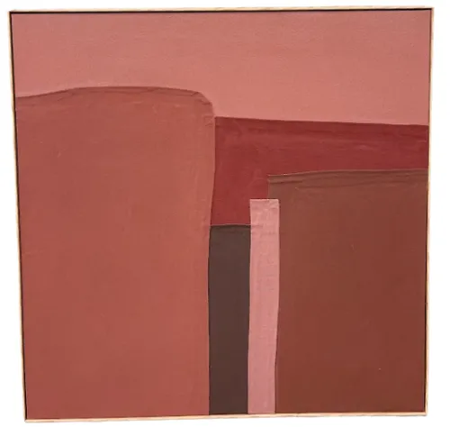 AW 0086B - Large Artwork - Patchwork of Fabrics Plum Pink Tones (Series - AW 0086A)