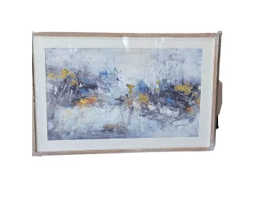 AW 0304 - Artwork - Large - Multi-Coloured Abstract Encased in Glass Frame