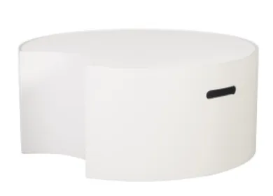 OD CT 0055 - Premium Outdoor Aluminium Two Piece Coffee Table Set (White & Rust)