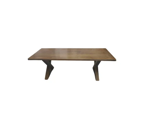 DT 7861 - Dining Table - Riviera Walnut Timber Cross Leg 8 Seater
