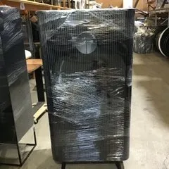 CAB 6824 - Cabinet - Stall Standing Black Fluted Wood