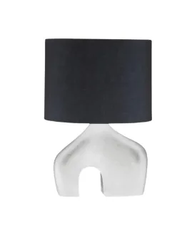 LP 0151 - Table Lamp - White Painted Abstract Base with White Shade