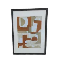 AW 0373 - Artwork - Medium - Abstract Canvas Print in Dark Timber Frame