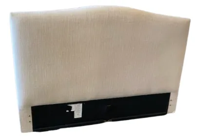 BH 0046 - Queen Bedhead - Beige Linen Upholstered Curved Top