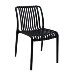 OD DC 0011 - Outdoor Dining Chair - Slatted Black