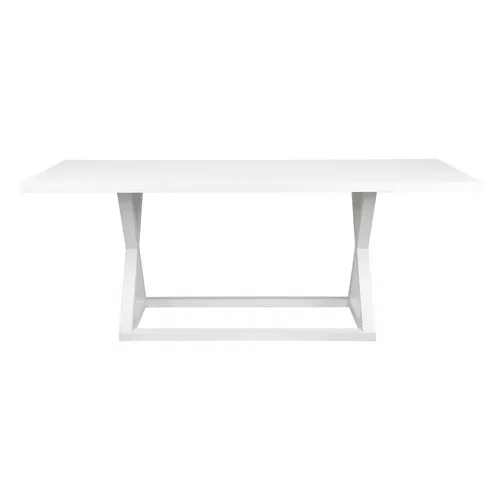 DT 0003 - Dining Table - Deccan White Rectangular 6 Seater
