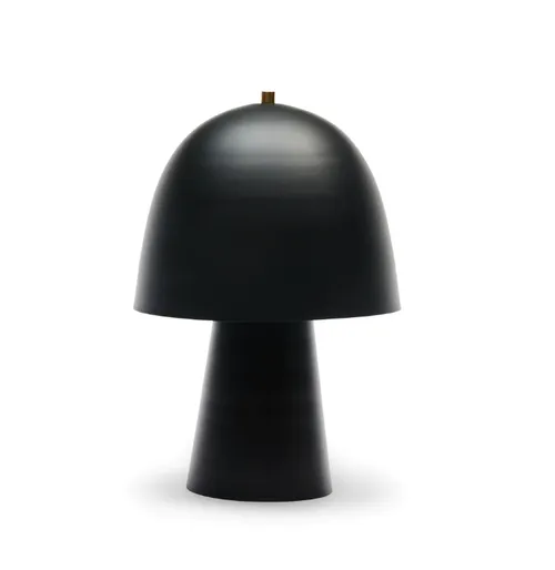 LP 0102 - Table Lamp - Matte Black and Mushroom Domed Shade