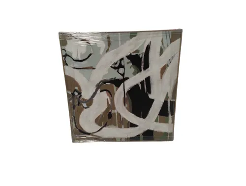 AW 0366 - Artwork - Medium - Abstract Multi Colour Brush Strokes Canvas Print