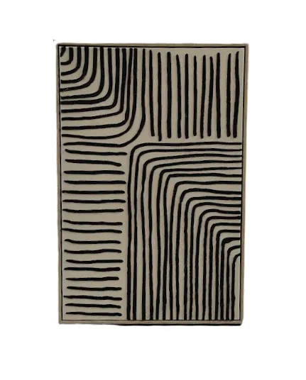 AW 0351A - Artwork - Medium - Tribal Lines Design in Black Frame
