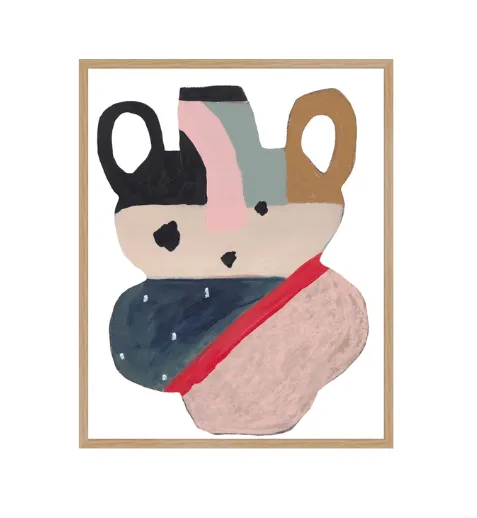 AW 0465A - Abstract Multi Colour Teddy Cookie Large Artwork