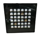 AW 1988 - White & Gold Stones with Black Background & Frame - Small Encased Artwork