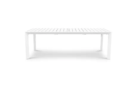 OD DT 9339 - Outdoor Dining Table - White Aluminium Extendable 