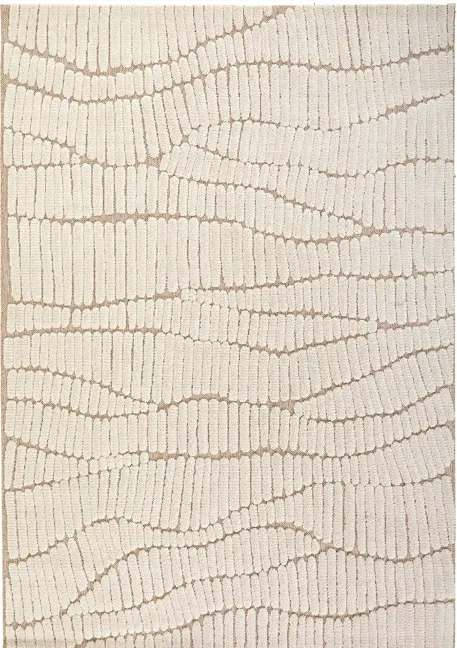 RG 0065 - Rug - Medium - Villa Fossil Cream with Swirl Design