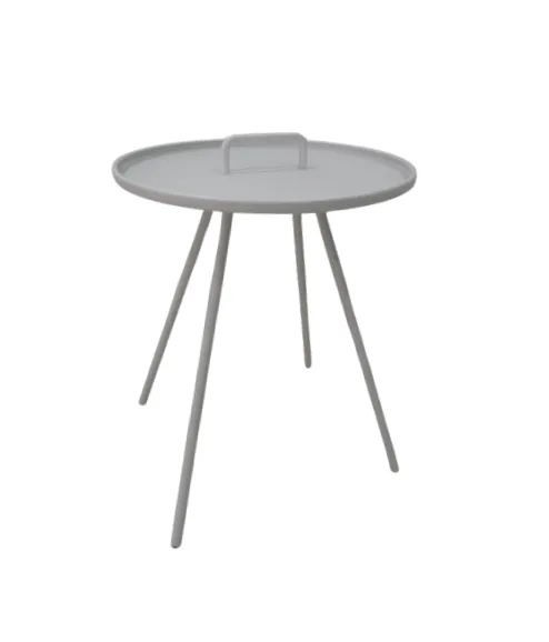 ST 0028 - Side Table - Viva White Round Tray Top with Handle