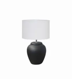 LP 0143 - Table Lamp - Charcoal Grey Ceramic Lamp