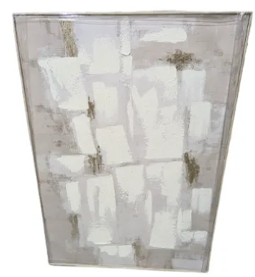AW 0232 - Artwork - Large - Abstract Neutral Tones White/Beige/Grey Canvas