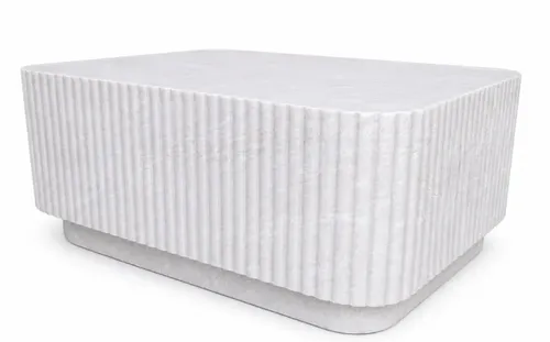 CT 1006 - Coffee Table - Odin MGO Marble Look White/Slate Grey 