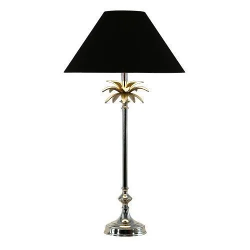 LP 4109 - Table Lamp - Silver Metal Palm Tree Design