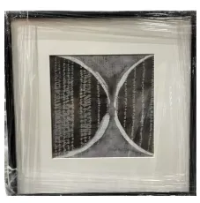 AW 7547 - Framed Glass Blue & Grey Mystic Small Artwork