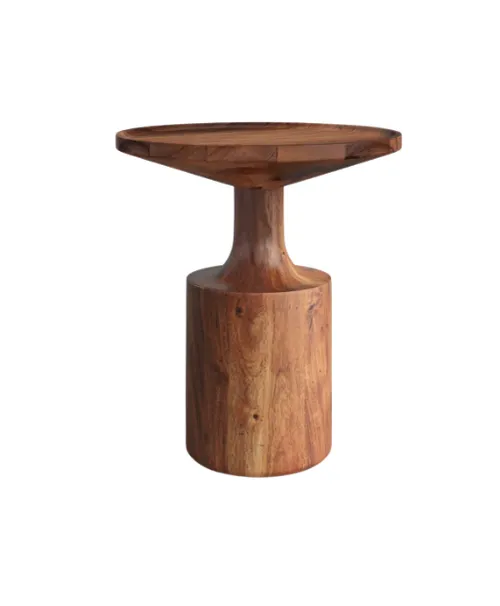 ST 3009 - Side Table - Timber Mushroom Shape Mahogany
