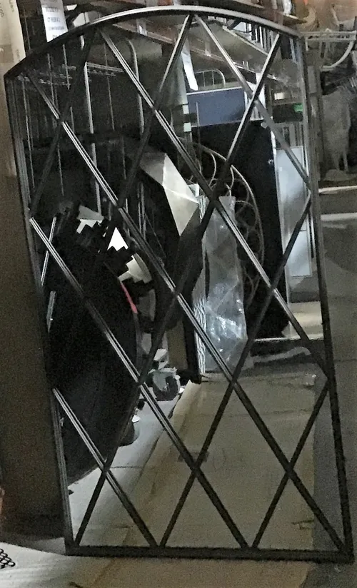 MIR 4401  - Mirror - Black Geometric Diamond Framed