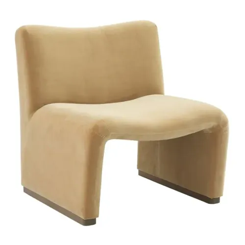 OC 1017 - Occasional Chair - Curved Ochre Velvet