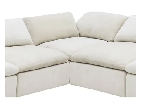 6 Piece Sectional Modular Sofa in Natural/Oatmeal Fabric - 2 Crn + 3 M + 1 Chaise - SF7033