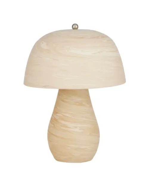 LP 0171 - Table Lamp - Ceramic Swirling Sandstone Look with Dome Shade