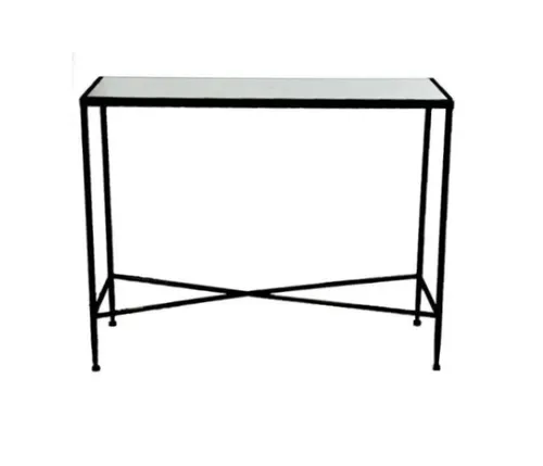 CN 0005 - Sydney Slim Black Frame Console with Mirror Top