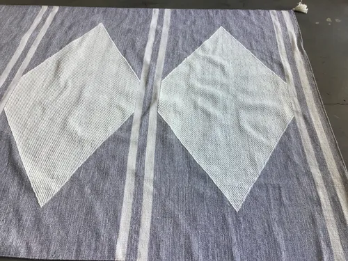 RG 5511 - Rug - Calle Natural & Grey Diamonds & Stripes - Medium