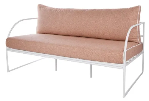 OD SF 0016 - Outdoor - Sofa - 2 Seater - Amalfi Reeve in Pink & White