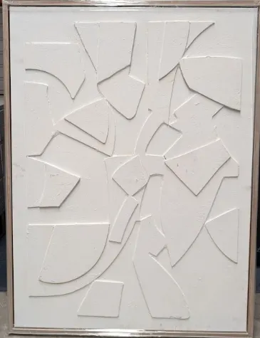 AW 0085 - Artwork - Large - Abstract White Relief
