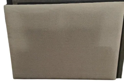 BH 0009 - Queen Bedhead - Medium Weave Jake Silver Plush Fabric