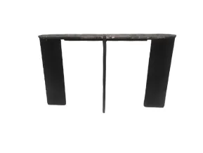 CN 0028 - Console - Black Marble Oval with Tri-Leg Base