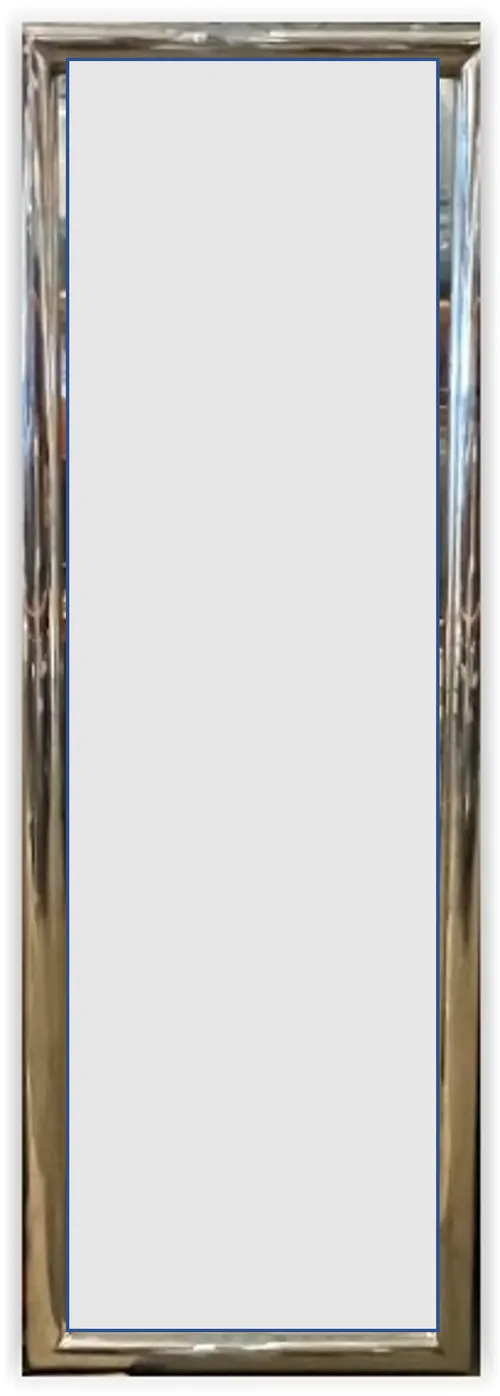 MIR 6196 - Mirror - Tall Rectangular with Stainless Steel Rounded Frame