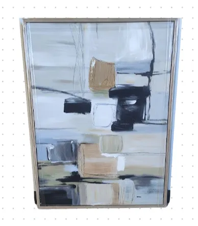 AW 0433 - Artwork - Large - Abstract Neutral Tone Brush Strokes