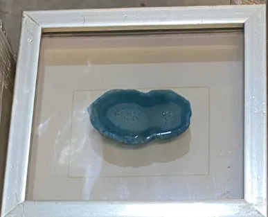 AW 1005A - Artwork - Small - Blue Framed Gemstones