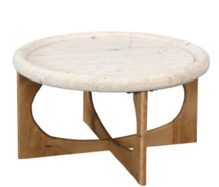 CT 0032 - Coffee Table - Jonas with Stone Top - Natural