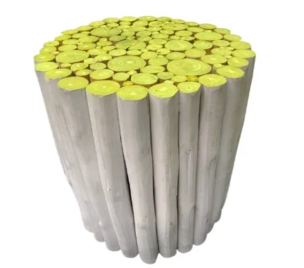 ST 0049 - Side Table - Whitewash & Timber with Chunky Legs