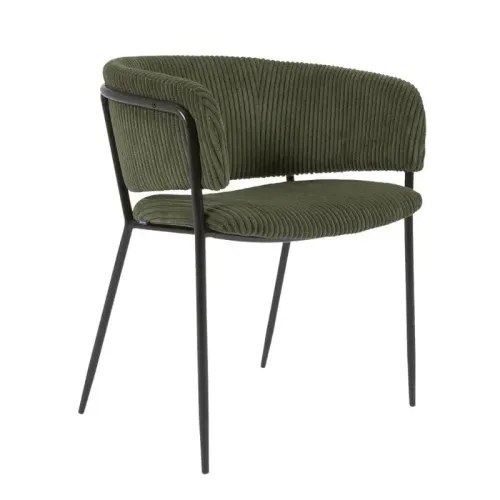 DC 0088 - Dining Chair - Dark Green Velveteen Corduroy