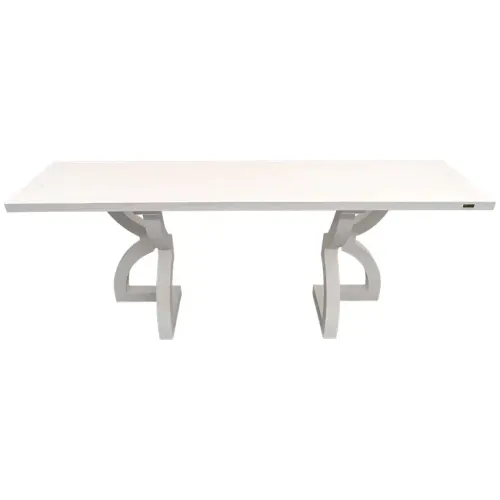 DT 0015 - Dining Table - Koffa Oak Rectangular White Extendable