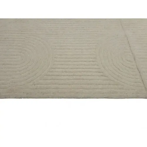 RG 5570 - Rug - Medium - Ivory Wool Blend with Arch Patterns