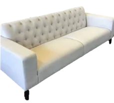 SF 6100 - Sofa - 3 Seater - Light Beige Linen with Tufted Buttons